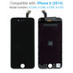 Écran pour iPhone 6, Black, Tactile avec cadre, Refurbished