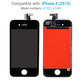Écran pour iPhone 4, Black, Tactile avec cadre