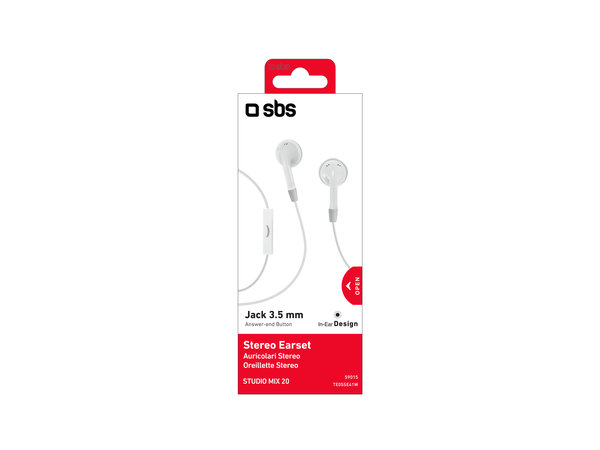 SBS - Studio Mix 20 Microphone pour casque, blanc