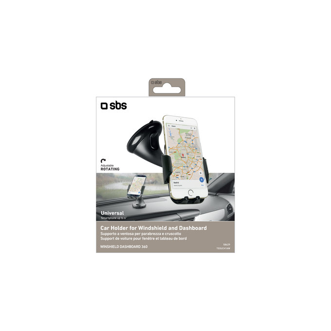 SBS - Support voiture, ventouse universelle FREEWAY s, noir