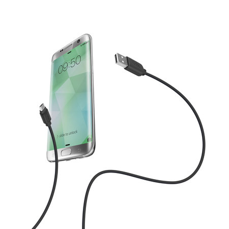 SBS - Câble Micro-USB / USB (2m), noir