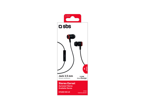 SBS - Studio Mix 40 Microphone pour casque, noir
