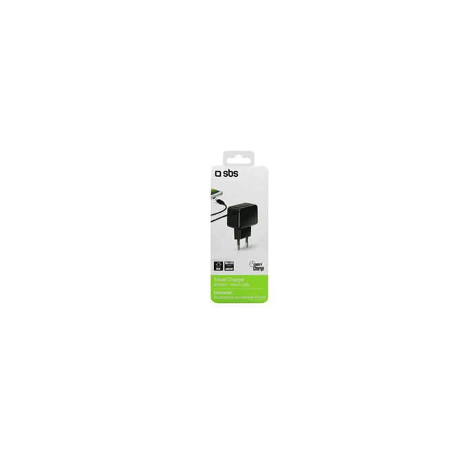 SBS - Adaptateur de charge 5W s Micro-USB, noir
