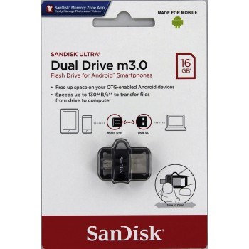 SanDisk - Ultra Dual 16 Go, Micro USB