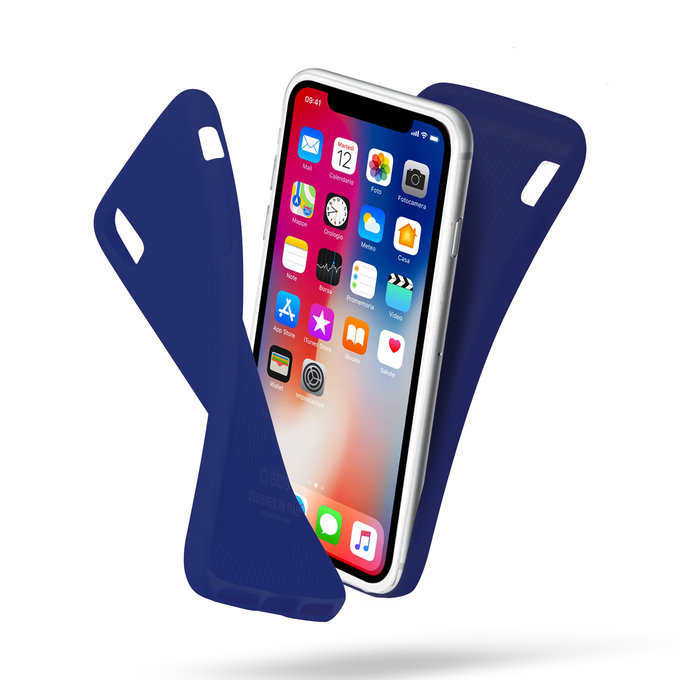 SBS - Polo Étui pour iPhone X, bleu