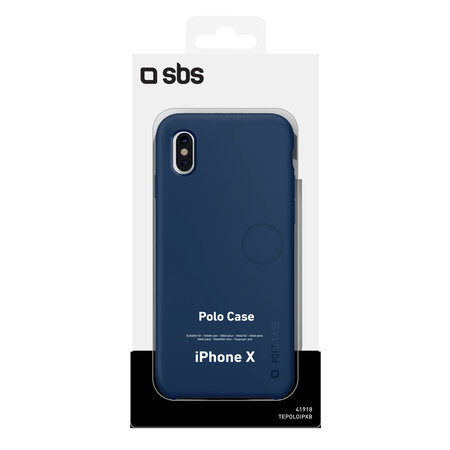 SBS - Polo Étui pour iPhone X, bleu