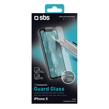 SBS - Verre Trempé pour iPhone X, XS & 11 Pro & 11 Pro, transparent
