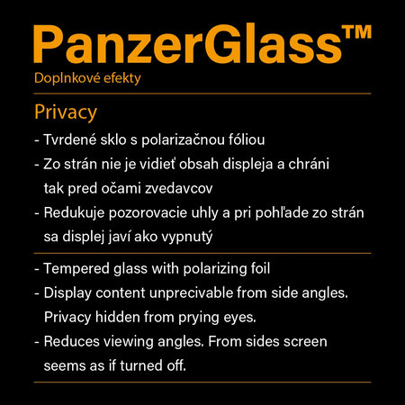 PanzerGlass - Verre Trempé Privacy Standard Fit pour iPhone X, XS et 11 Pro, transparent