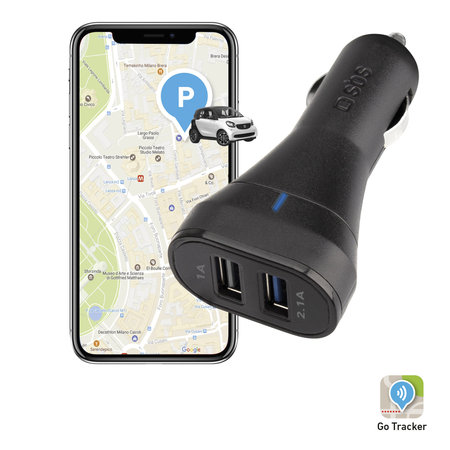 SBS - Chargeur de voiture 2x USB, 3,1A, noir