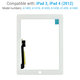 Apple iPad 3, iPad 4 - Écran tactile + bouton Accueil (Blanc)
