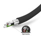 SBS - Chargeur de voiture 2x USB + Câble USB / USB-C, noir