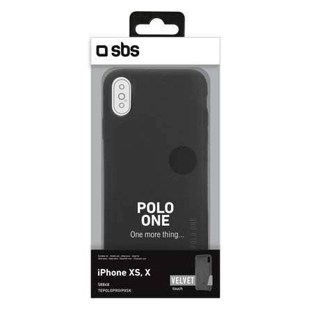 SBS - Étui Polo One pour iPhone X a XS, noir