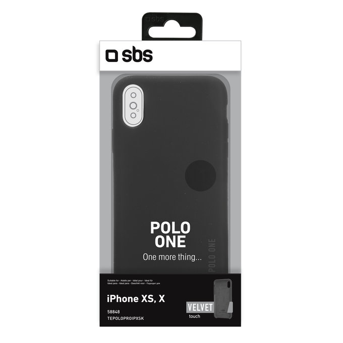 SBS - Étui Polo One pour iPhone X a XS, noir