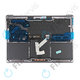 Apple MacBook Pro 13" A1708 (Fin 2016 - Mi 2017) - Cadre clavier supérieur + clavier US + microphone + trackpad + haut-parleurs (Argent)