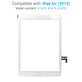 Tactile avec bouton Home pour iPad Air, iPad (5th Gen 2017), White