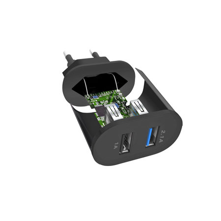 SBS - Adaptateur de charge 10 W 2x USB, noir
