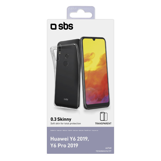 SBS - Coque Skinny pour Huawei Y6 2019, Y6 Pro 2019, transparente