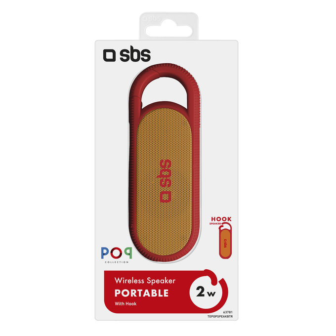 SBS - Haut-parleur sans fil POP, rouge