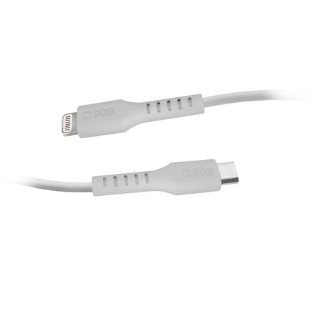SBS - Câble Lightning / USB-C (1m), blanc
