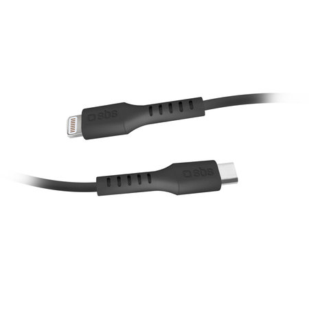 SBS - Câble Lightning / USB-C (1m), noir