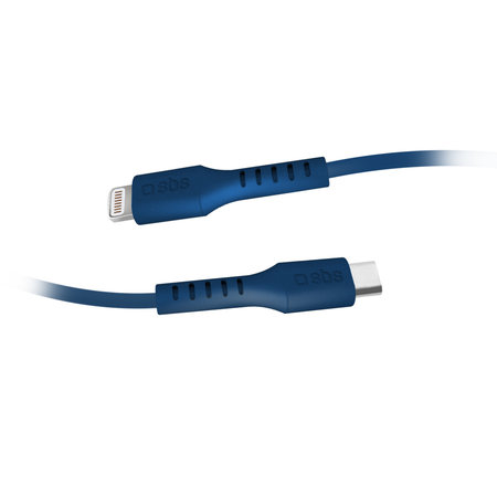 SBS - Câble Lightning / USB-C (1m), bleu