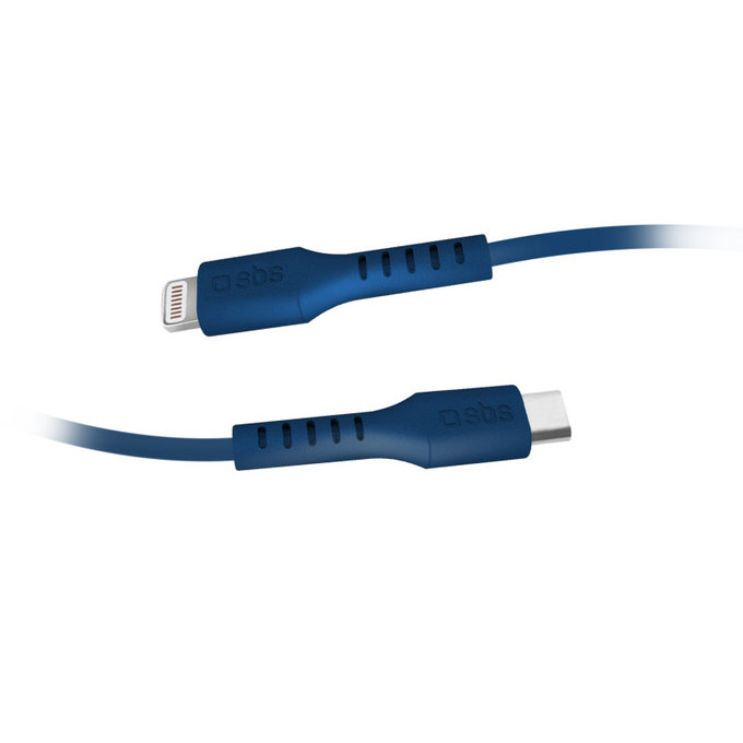 SBS - Câble Lightning / USB-C (1m), bleu