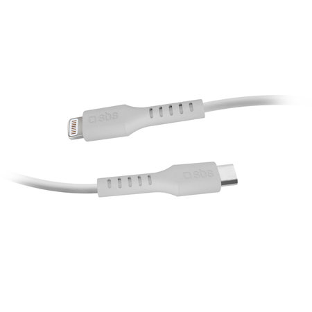 SBS - Câble Lightning / USB-C (2m), blanc