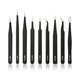 ESD Jeu de pinces à épiler antistatiques en acier inoxydable 9 en 1