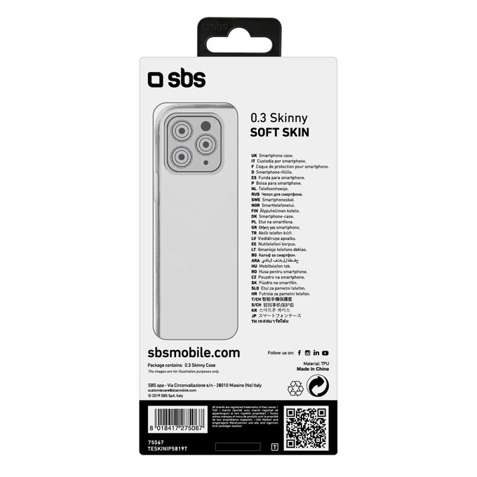 SBS - Étui Skinny pour iPhone 11 Pro, transparent