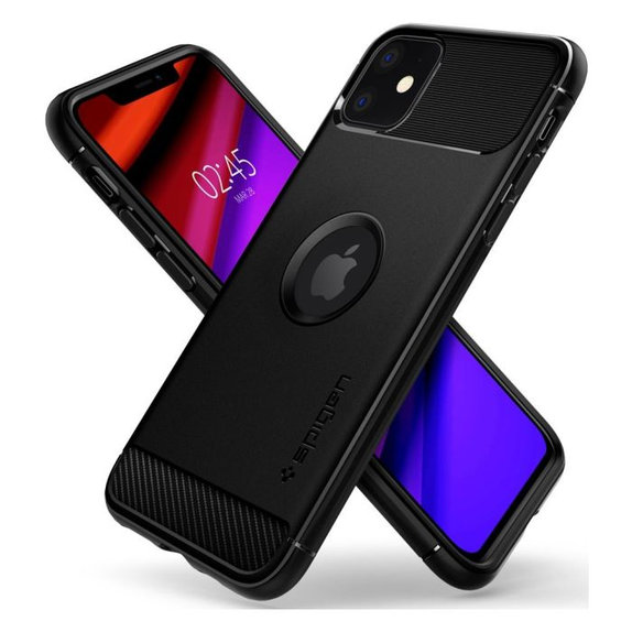 Spigen - Coque Rugged Armor pour iPhone 11, noire