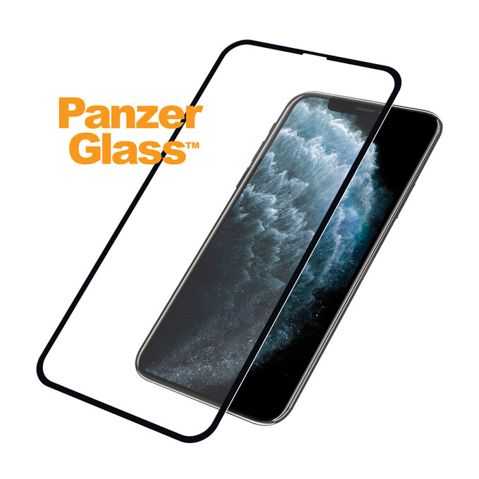 PanzerGlass - Compatible avec les coques en verre trempé pour iPhone X, XS et 11 Pro, noir