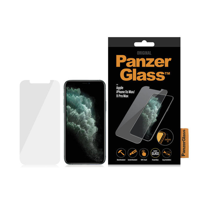 PanzerGlass - Verre trempé standard pour iPhone XS Max et 11 Pro Max, transparent