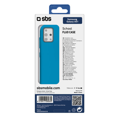 SBS - Étui School pour Samsung Galaxy A51, bleu