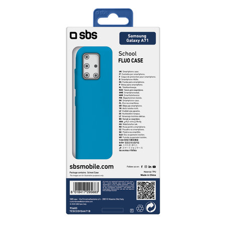 SBS - Étui School pour Samsung Galaxy A71, bleu