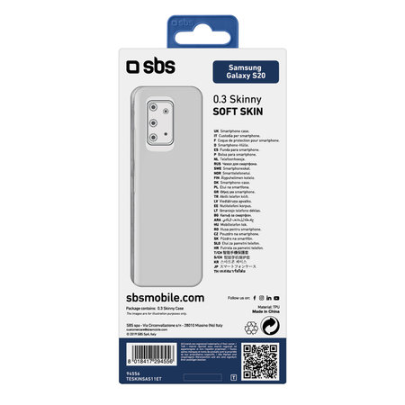 SBS - Étui Skinny pour Samsung Galaxy S20, transparent