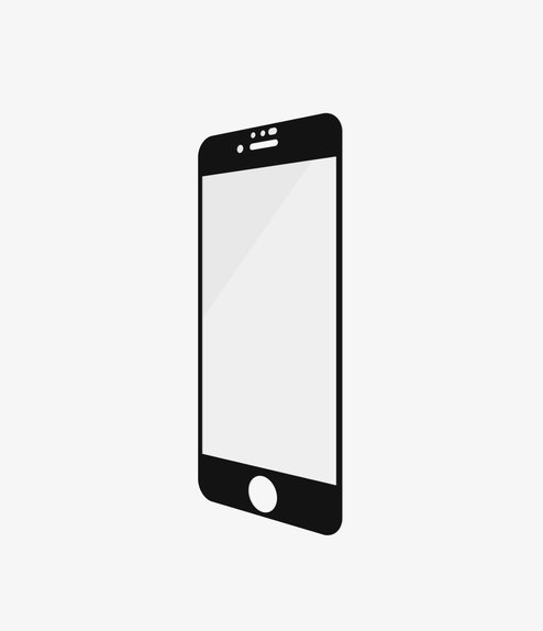 PanzerGlass - Coque en verre trempé Friendly AB pour iPhone 6, 6s, 7, 8, SE 2020 & SE 2022, noir