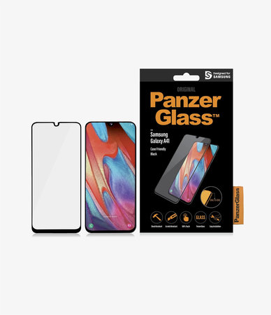 PanzerGlass - Compatible avec les coques en verre trempé pour Samsung Galaxy A41, noir