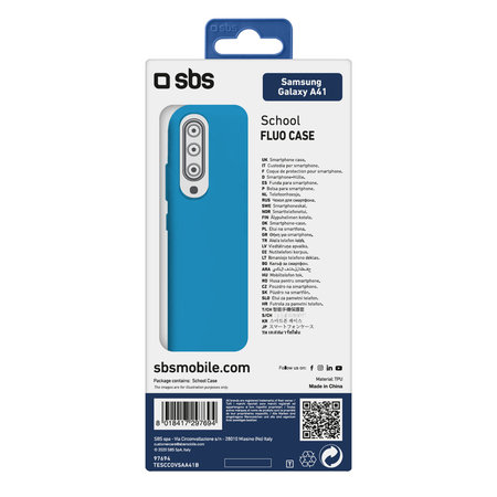 SBS - Étui School pour Samsung Galaxy A41, bleu