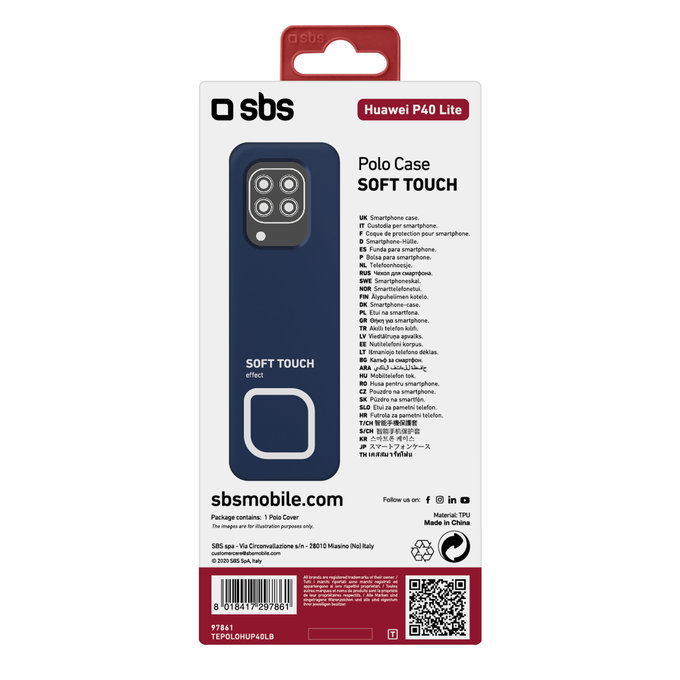 SBS - Coque Polo pour Huawei P40 Lite, bleu