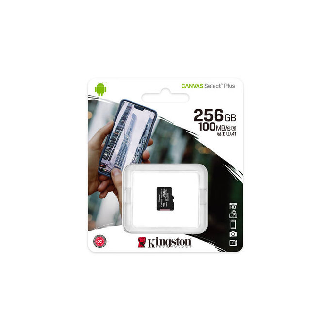 Kingston - MicroSDXC Carte mémoire Canvas Select Plus 256 GB