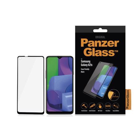 PanzerGlass - Compatible avec les coques en verre trempé pour Samsung Galaxy A21s, noir