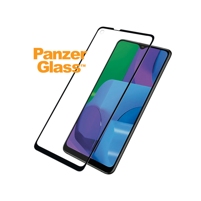 PanzerGlass - Compatible avec les coques en verre trempé pour Samsung Galaxy A21s, noir