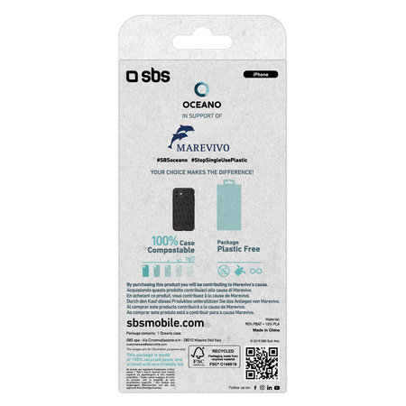 SBS - Coque Oceano pour iPhone 11, 100% compostable, pingouin