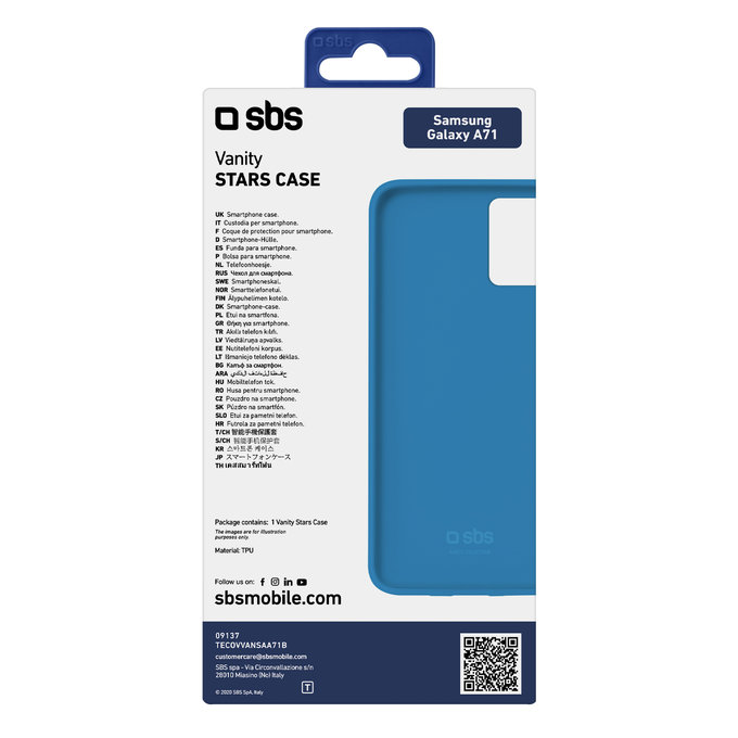 SBS - Étui Vanity pour Samsung Galaxy A71, bleu