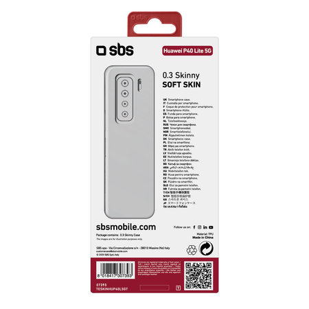 SBS - Coque Skinny pour Huawei P40 Lite 5G, transparente