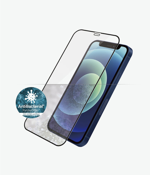 PanzerGlass - Étui en verre trempé Friendly AB pour iPhone 12 mini, noir