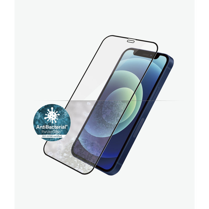 PanzerGlass - Étui en verre trempé Friendly AB pour iPhone 12 mini, noir
