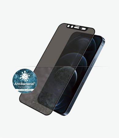 PanzerGlass - Verre Trempé Privacy Case Friendly CamSlider AB pour iPhone 12 Pro Max, noir