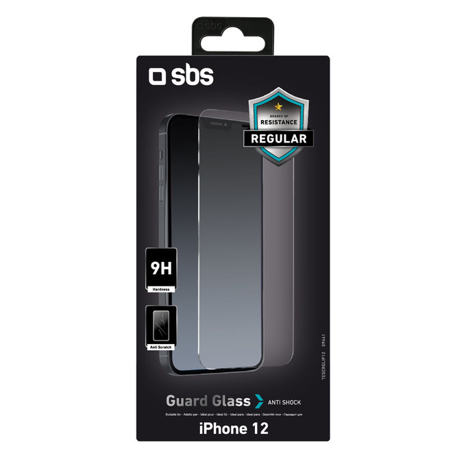 SBS - Verre Trempé pour iPhone 12 mini, transparent