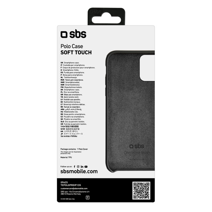 SBS - Coque Polo One pour iPhone 12 mini, noir